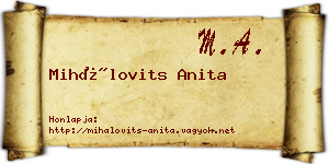 Mihálovits Anita névjegykártya